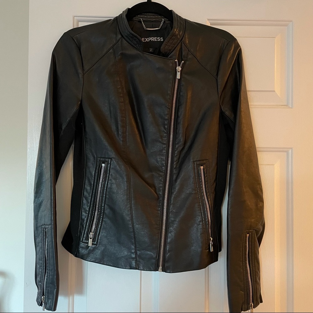 Express Faux Leather Moto Jacket